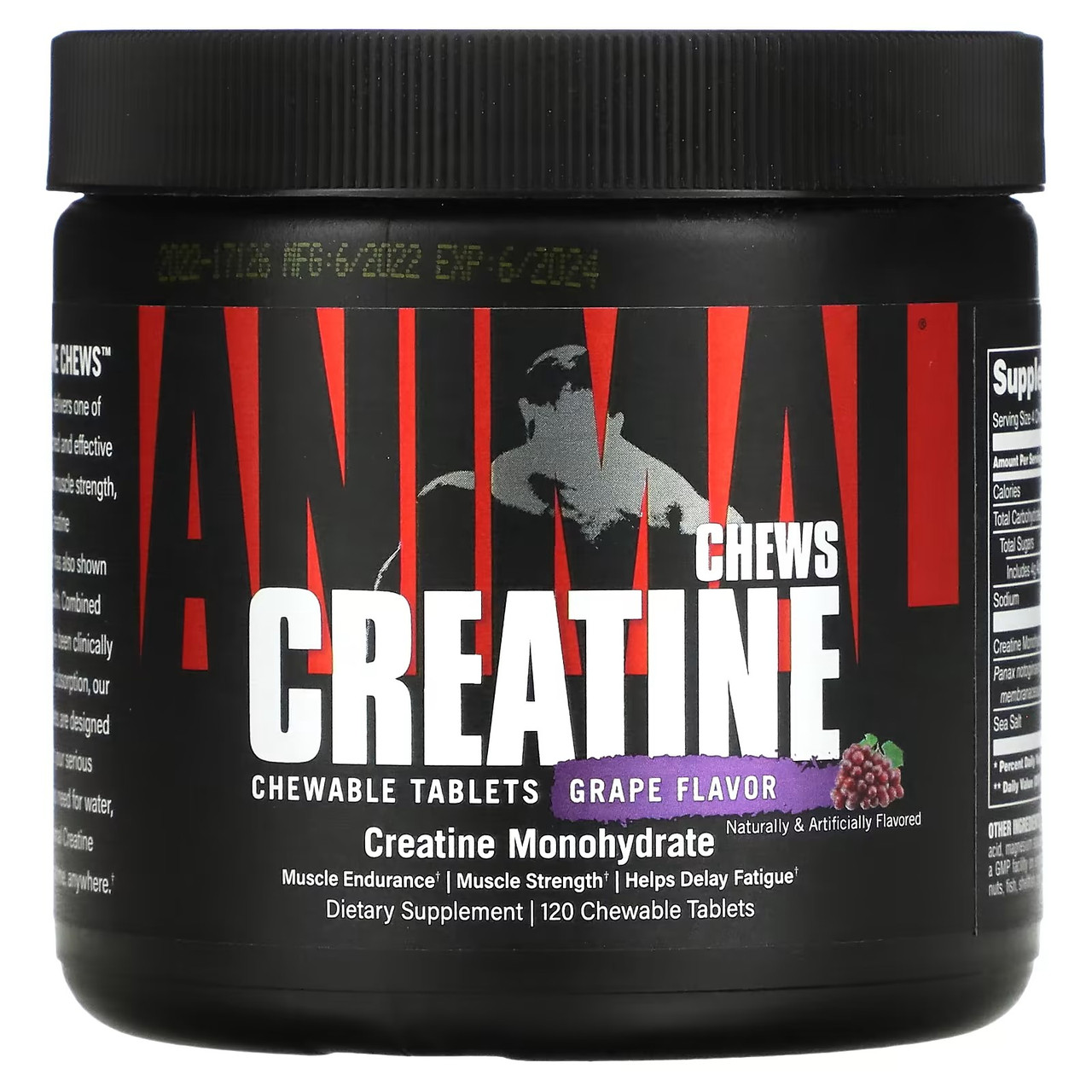 Креатин Universal Nutrition Animal Creatine Chews 120 chew tabs (Grape)