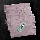 Футболка для дівчинки літня рубчик з рюшами Breeze Туреччина розміри 92,98,110,116, фото 7