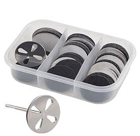 Набір змінних файлів із металевою основою-диском (35мм.) для педикюру, 50шт./уп. 80 грит