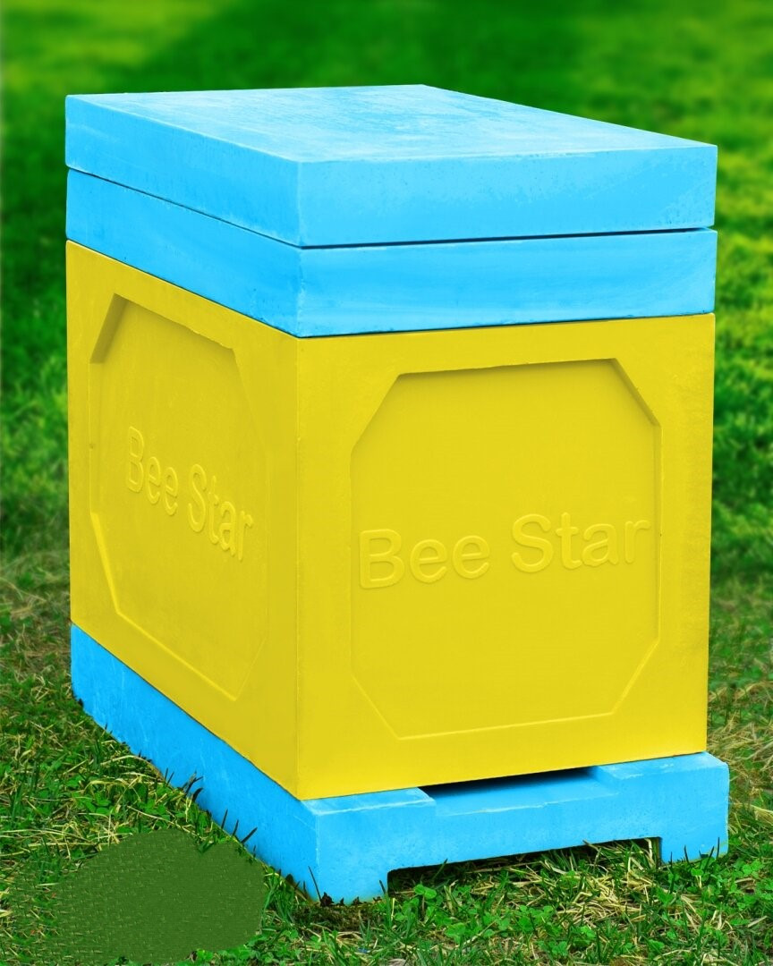 Вулик ППУ “BeeStar” (1 корпус Дадан 300 мм + годівниця на 6 рамок) – кольоровий