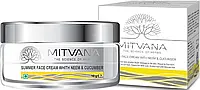 Увлажняющий и охлаждающий летний крем для лица с нимом и огурцом - Mitvana Summer Face Cream With Neem &