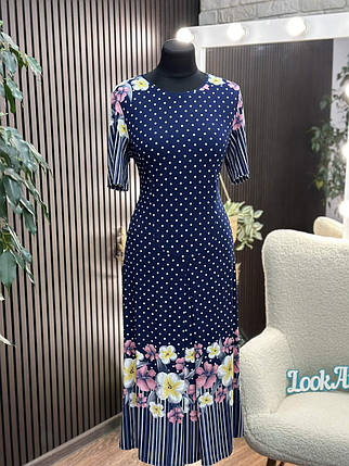 Неймовірна жіноча сукня, тканина "Трикотаж Масло" 50, 52 розмір 50, фото 2