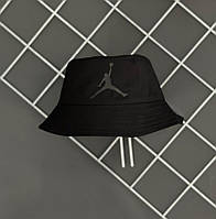 Панама черная унисекс Jordan Женская панамка модная, Легкая мужская шляпа Джордан классическая одноцветная
