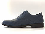 Сині Туфлі лазурні шкіряні броги чоловіче взуття великих розмірів Rosso Avangard BS Felicete Blue Azure, фото 2