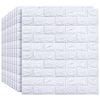 Самоклеючі 3д панелі під білу цеглу 700*770*4мм, (1-3) Самоклеюча панель на стіну 3D, Стіновий декор, BV-0000174