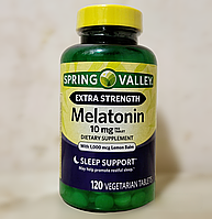 Витамины для сна и нервной системы Spring Valley Melatonin 10 mg 120 таблеток мелатонин мелиса