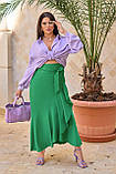 Модна елегантна довга жіноча спідниця на запах у кольорах, розміри 42 - 56, фото 7