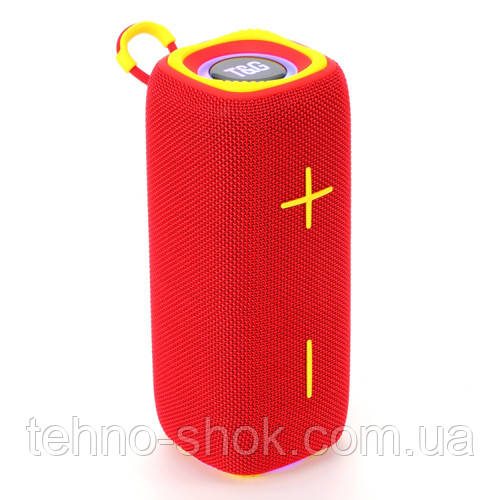 Bluetooth-колонка TG654 з RGB ПІДСВІТКОМ, speakerphone, радіо, red