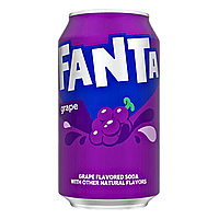 Газований напій Фанта зі смаком винограду Fanta Grape 355 мл