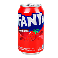 Газований напій Фанта зі смаком полуниці Fanta Strawberry 355 мл