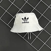 Панама белая унисекс Adidas Женская панамка модная, Легкая мужская шляпа Адидас классическая одноцветная