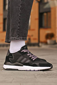 Чоловічі Кросівки Adidas Nite Jogger Black White 41-42-43-44-45