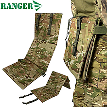 Каремат тактичний складаний потрійний каремат армійський із кріпленням на пояс каремат польовий Ranger мультикам