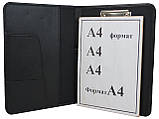 Папка buuba для документів з екошкіри Portfolio, Україна чорна, фото 4