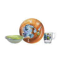 Набір дитячого столового посуду 3 предмети Luminarc Monsters University P9261 ZK, код: 8332541