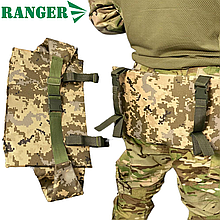 Тактична сидушка пінопопа сидушка армійська з кріпленням на пояс сидушка польова піджопник Ranger піксель