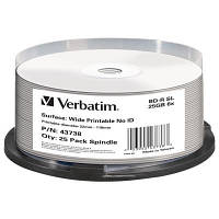 Диск BD Verbatim 25Gb 6x Cacke 25шт Wide Printable (43738) and