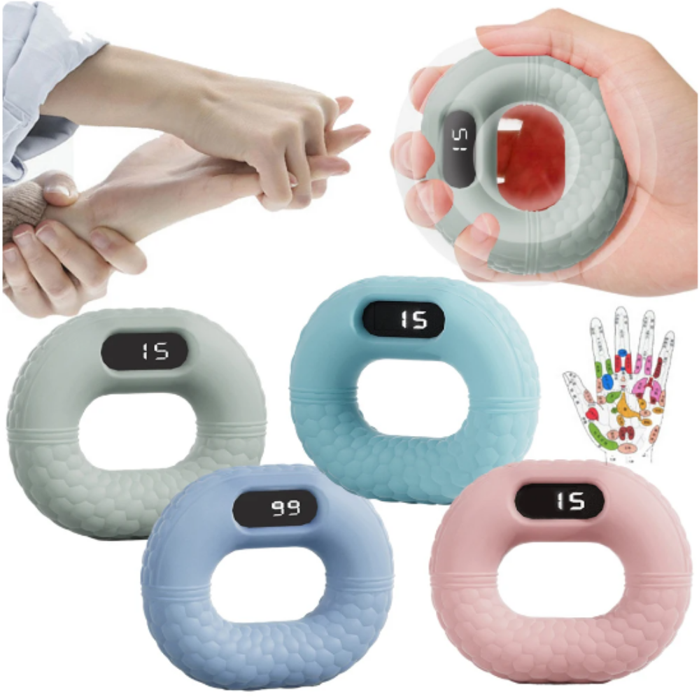 Силіконовий еспандер для рук із підрахунком Charging grip Тренажер кільце для зап'ястя, фото 1