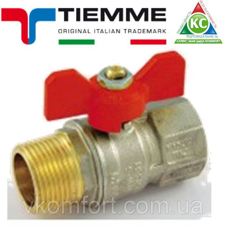 Кран кульовий Tiemme TORNADO "метелик" 1/2" ВН, фото 1