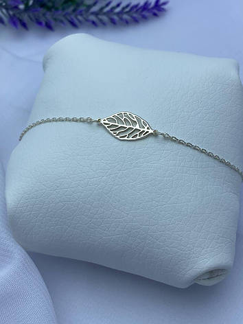 Срібний браслет DARIY Лісток ( 16-19см), фото 1