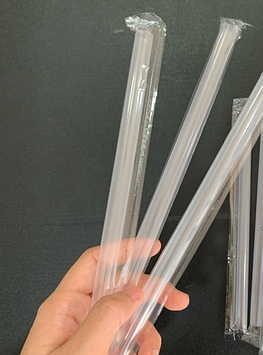 Трубочки пластик прозорі 12 мм