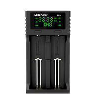 Зарядное устройство для аккумуляторов Liitokala 2 Slots, LCD дисплей, Li-ion/Ni-MH/Ni-Cd/AA/ААA/AAAA/С