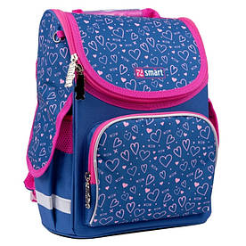 Каркасний рюкзак-короб з ортопедичною спинкою для дівчинки, SMART Heards