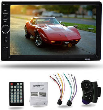 2din Автомагнітола 7018 USB+SD+Bluetooth+ПУЛЬТ НА РУЛЬ (коротка база)