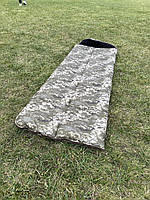 Спальный мешок зимний с флисом (одеяло с капюшоном) Пиксель 210х73 см