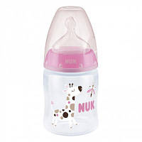 Пляшка для годування Nuk First Choice Plus Жираф 150 мл Рожева (3952399) and