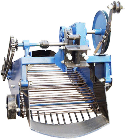 Однорядний картоплекопач транспортерний КК11 під мототрактор з гідравлікою (45см, редуктор, активний ніж), фото 1