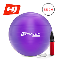 Фитбол (мяч для фитнеса) с насосом Hop-Sport 65см HS-R065YB violet