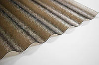 Поликарбонатный шифер TOMO Plex бронзовый текстурированный 2000*1045*1,1мм волна