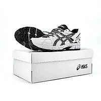 Мужские крутые спортивные кроссовки Asics Gel-Kahana 8 "White" текстильные и кожаные ассиксы Shoper Чоловічі