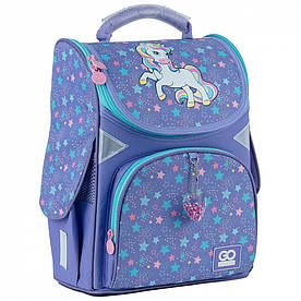 Каркасний рюкзак-короб з ортопедичною спинкою для дівчинки, GoPack Education Sweet Unicorn