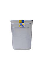 Набор пластиковых контейнеров с крышкой для сыпучих продуктов "Кухня" 3шт прозрачный 0.8+1.3+1.8л