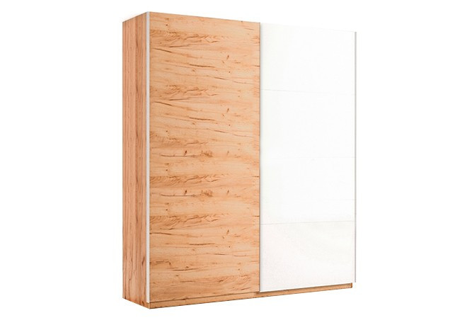 Шафа-купе 2,0м "Нікі" (дуб крафт/глянець білий)  MiroMark, фото 1