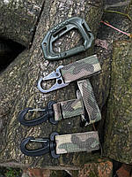 Набор тактических карабинов на стропе мультикам/ Комплект карабины+держатель для перчаток