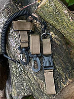 Набор тактических карабинов койот /карабин+держатель для перчаток+страховой шнур