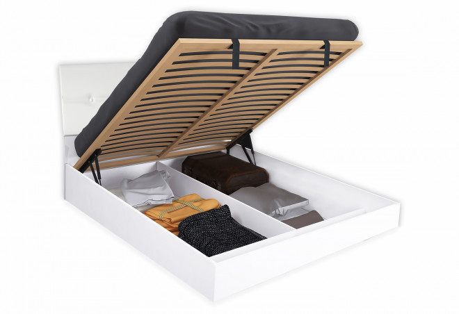 Ліжко "Рома" 1,6х2,0 підйомне м'яка спинка з каркасом Miro Mark, фото 1