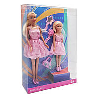 Игровой набор Кукла с дочкой DEFA 8126 с аксессуарами (Розовый) nm