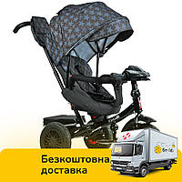 Велосипед трехколесный Perfetto (поворот сиденья, надувные колеса, муз. фара) Best Trike 8066 / 107-10