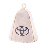 Банная шапка Luxyart "Toyota", натуральный войлок, белый (LA-195) pm