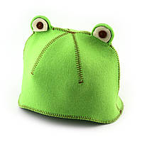 Банная шапка Luxyart "Лягушка", искусственный фетр, зеленый (LA-436) pm