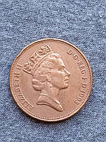 Монета Великобританії 2 пенса 1993 р.