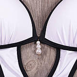 Суцільний жіночий купальник з якісного швидковисихаючого еластану S-2XL – елегантний дизайн, що підкреслює фігуру, фото 3