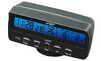 Автомобільний годинник з термометром та вольтметром VST 7045V ar