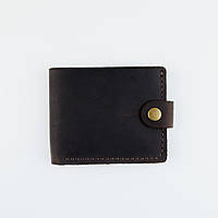 Гаманець чоловічий із натуральної шкіри Класичний чоловічий гаманець темно-коричневий