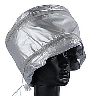 Електрична термошапка сушуар для масок, ламінування та лікування волосся, з подвійною змійкою (срібляста)