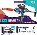 Водяний автомат Орбіган W 002 AB68 UZI 68 см на акумуляторі 7,4V глушник, приціл, окуляри, стріляє орбіз USB, фото 2